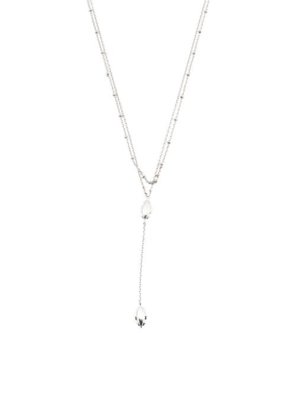 KENDRA SCOTT Sivler Genevieve Multi Strand Y Necklace